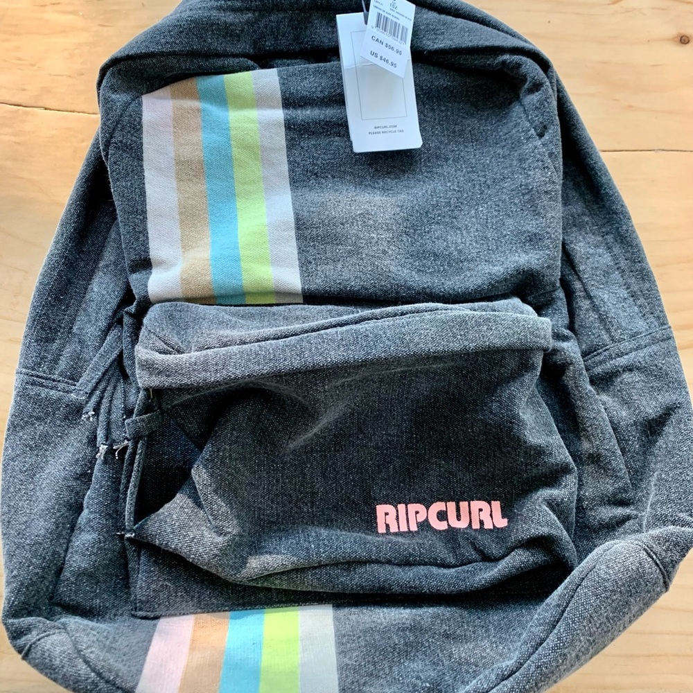 Brand NWT Rip Curl Surfer Backpack Rainbow and blue grey